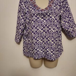 BocaBay  purple and white EX Cond L
